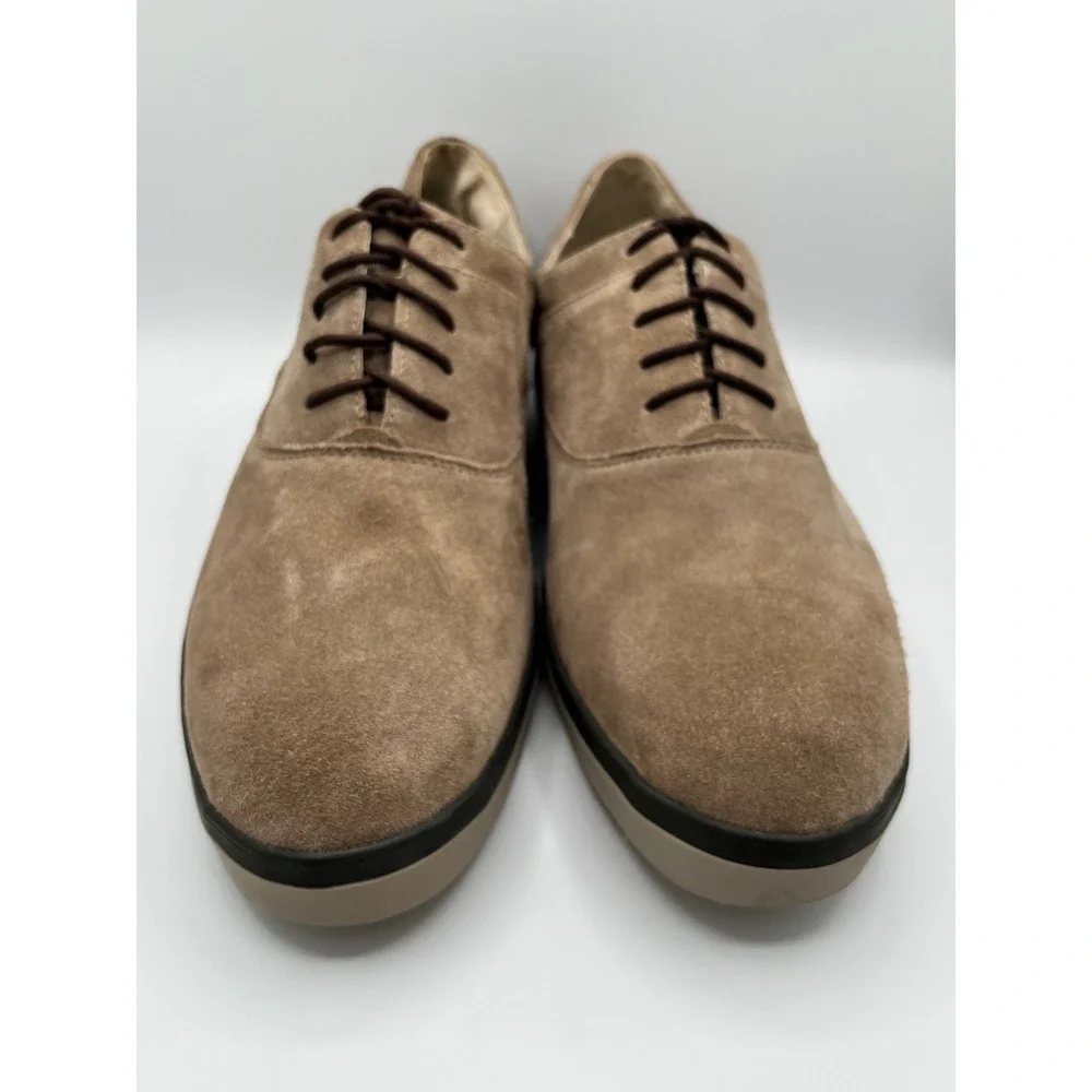 FitFlop Lewis Suede Oxfords Men Sz 11 Pebble Tan Microwobbleboard Shoes